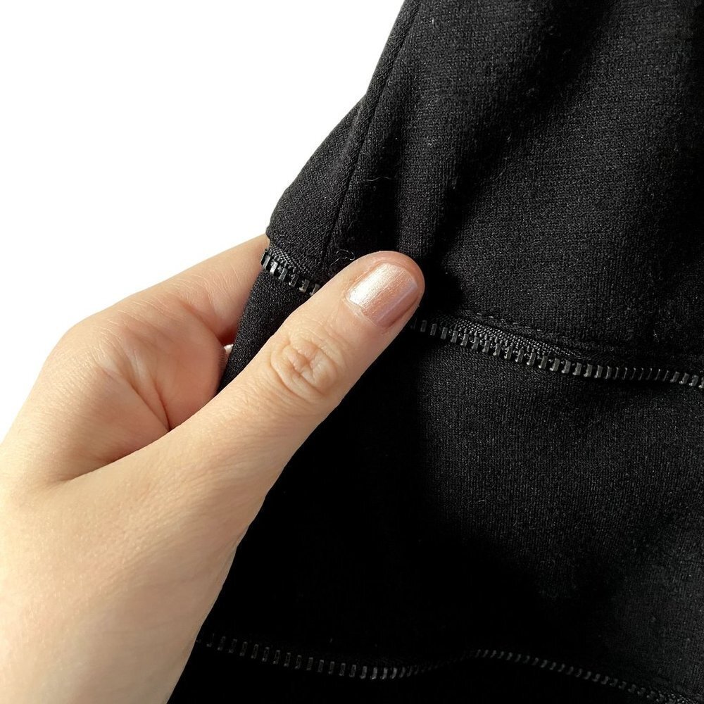 Calvin Klein black unique zipper dress little black dress cocktail sleeveless - Picture 4 of 6